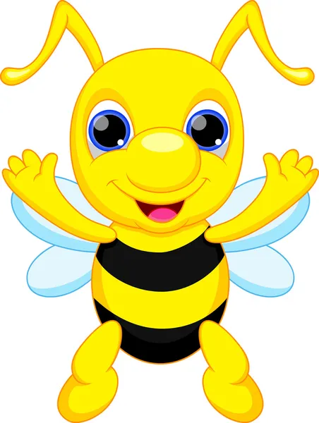 Aranyos méh rajzfilm — Stock Vector