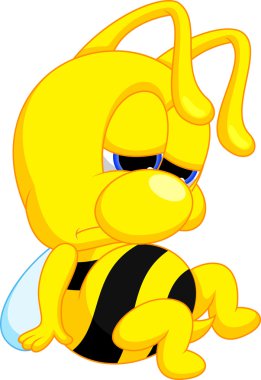 Cute bee cartoon clipart