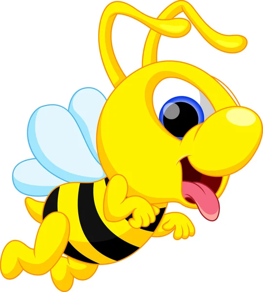かわいい蜂の漫画 — ストックベクタ