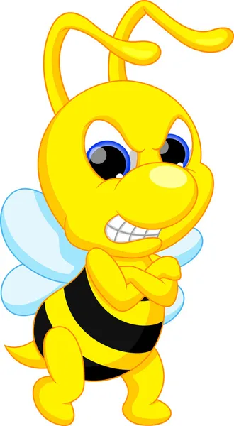 Χαριτωμένο μέλισσα κινούμενα σχέδια — Διανυσματικό Αρχείο