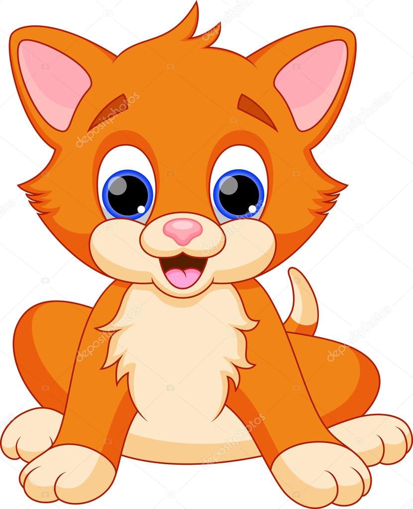 Funny cat cartoon — Stock Vector © irwanjos2 #43182077