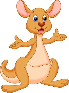Kangaroo cartoon clipart