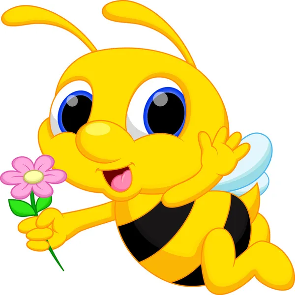 Caricatura de abeja — Vector de stock