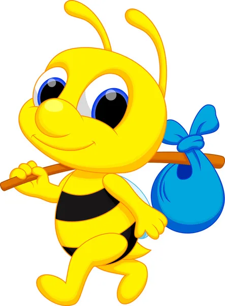 Мультфильм про пчёл — стоковый вектор