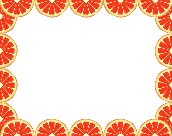 Grapefruit frame — Stockvector