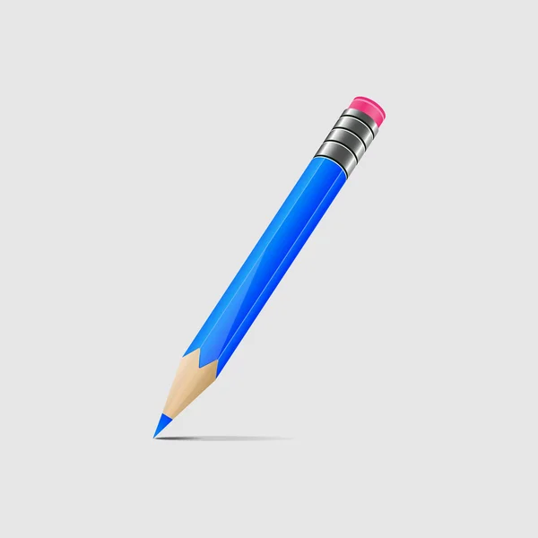 밝은 파란색 연필 — 스톡 벡터