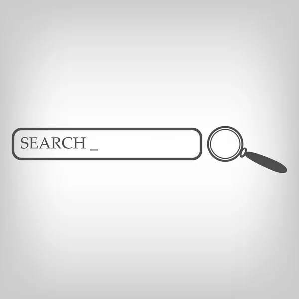 Search bar and magnifying glass — Stock Vector