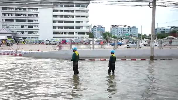 Nakhonratchasima Tailândia Outubro 2021 Vista Aérea Inundações Casas Inundadas Desastres — Vídeo de Stock
