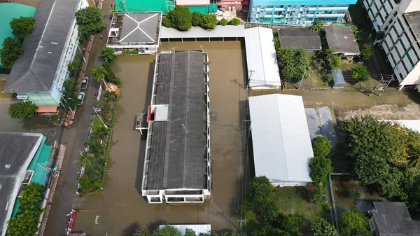 Nakhonratchasima Thaiföld 2021 Október Elárasztott Házak Tömeges Természeti Katasztrófák Pusztítás — Stock Fotó