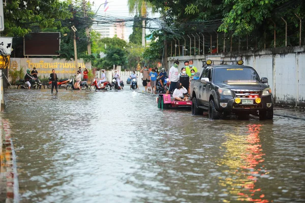 2017 Nakhonratchasima Thailand October 2021 Flooded House 대규모 자연재해와 홍수가 — 스톡 사진