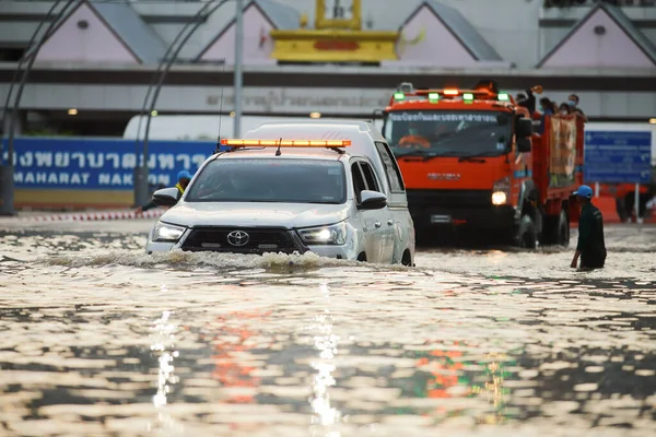 Nakhonratchasima Thaiföld 2021 Október Elárasztott Házak Tömeges Természeti Katasztrófák Pusztítás — Stock Fotó