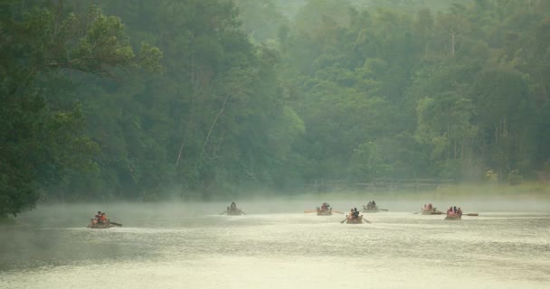 Pang Ung Mae Hong Son Tailândia Dezembro 2021 Turista Rafting — Vídeo de Stock