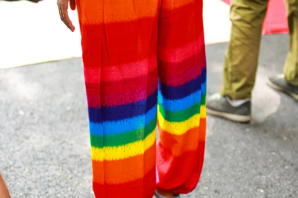 Rainbow Welcomes Pride Month Festival Rainbow Pride Symbol Lesbian Gay — Stock Photo, Image