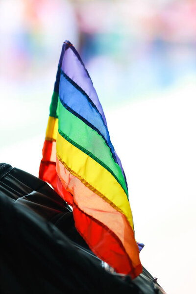 Rainbow Flag Welcomes Pride Month Festival Rainbow Pride Symbol Lesbian Stock Photo