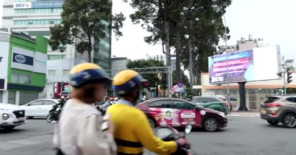 Chi Minh City Vietnam July 2022 People Riding Motorcycles Road — ストック動画