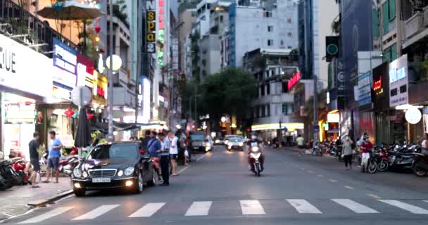 Chi Minh City Vietnam July 2022 People Riding Motorcycles Road — Stockvideo