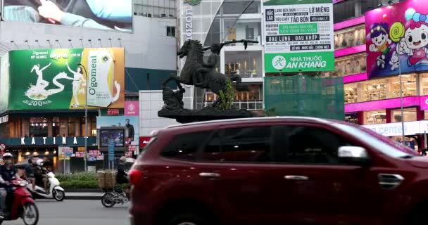 Chi Minh City Vietnam July 2022 People Riding Motorcycles Road — Stockvideo