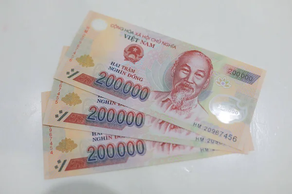 Trasa Stříhání Peníze Vietnamu Vietnamská Socialistická Republika Dong Vnd Pay — Stock fotografie