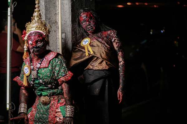 Накхон Ратчасіма Таїланд Жовтня 2019 Організувати Конкурс Моди Костюмах Привидів — стокове фото