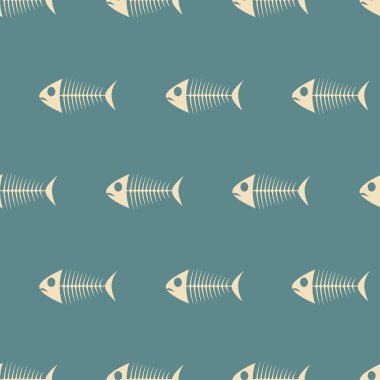 Balık sceletons desen