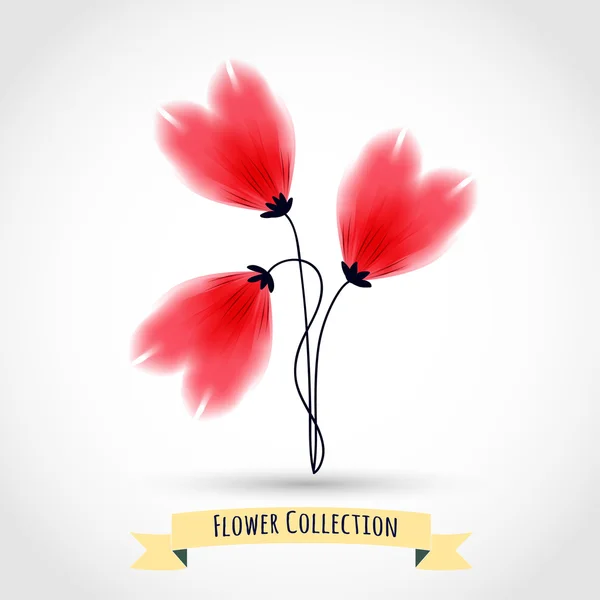 Fleur colorée isolée sur blanc — Image vectorielle