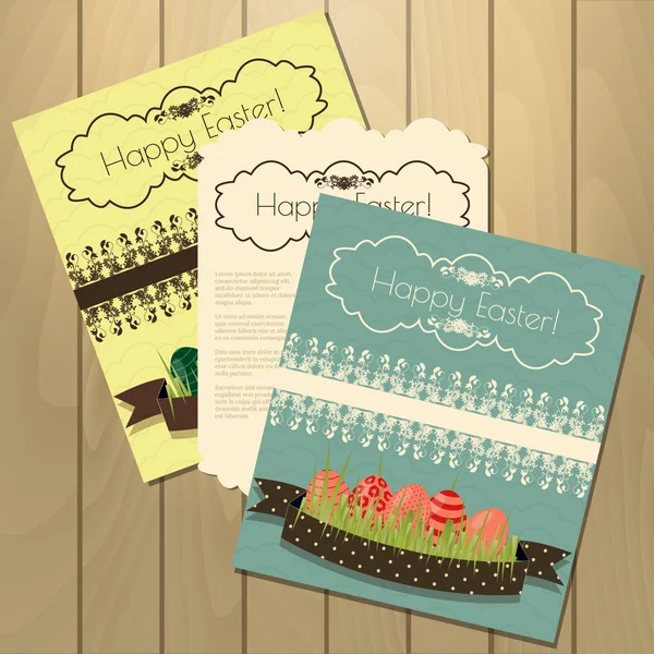 Conjunto de cartas Ester vintage — Vector de stock