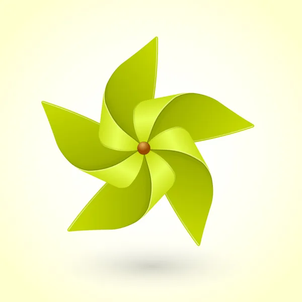 Kleurrijke eco groene pinwheel — Stockvector