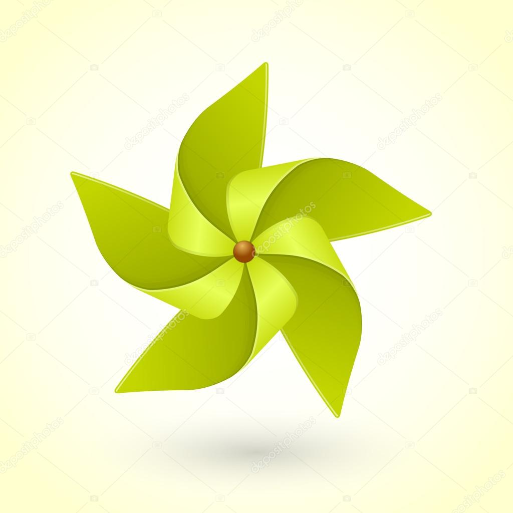 Colorful eco green pinwheel