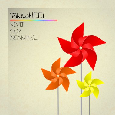 Turuncu, kırmızı ve sarı renkli pinwheels