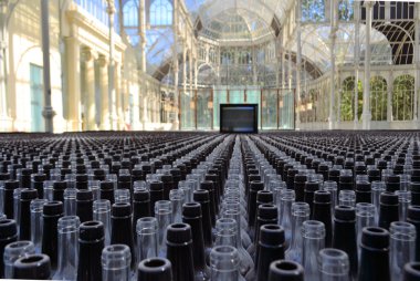 Thousands of glass bottles clipart