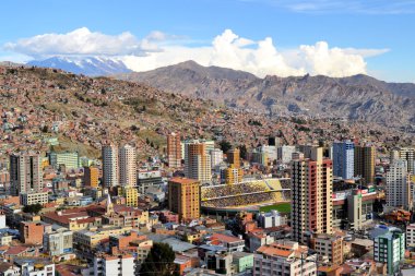 la paz Skyline Stadyumu ile havadan görünümü