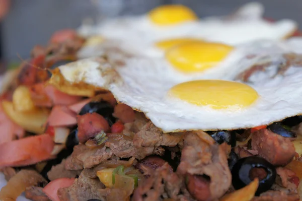 Alimentos gordurosos não saudáveis — Fotografia de Stock