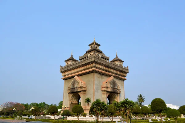 Patuxai łuku pomnik, laos Wientian — Zdjęcie stockowe