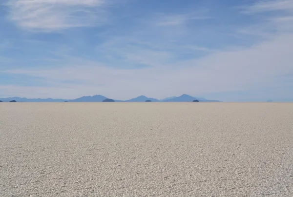 盐沙漠，在玻利维亚乌尤尼盐湖 salar de — 图库照片