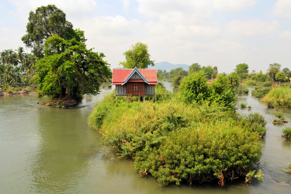 House on one of 4000 islands in the Mekong
