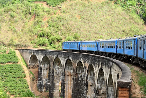 Tren Köprüsü'nde tepenin ülkede sri Lanka — Stok fotoğraf