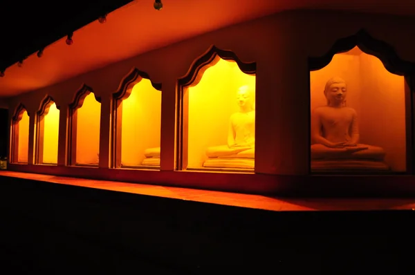 Buddhas in shrine under Bodhi tree — Stock Photo, Image
