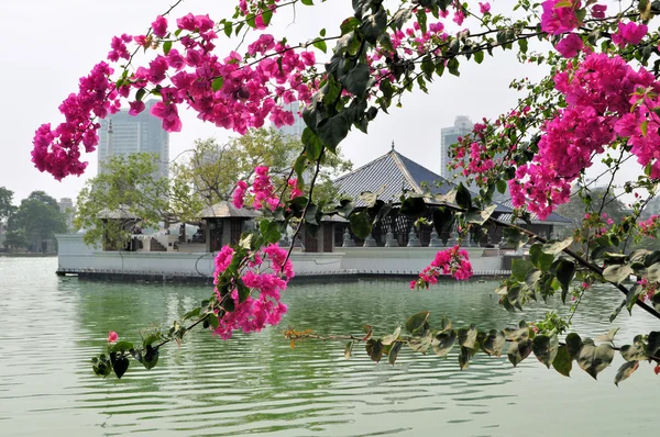 Berömda sjön templet landmärke i colombo, sri lanka — Stockfoto