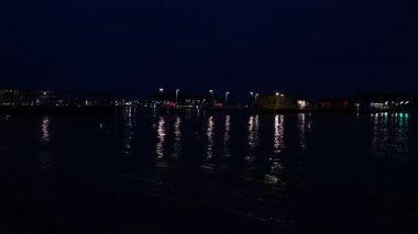 time lapse footage of tropical beach at night