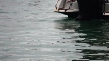 close-up footage of motor boat swimming in ocean