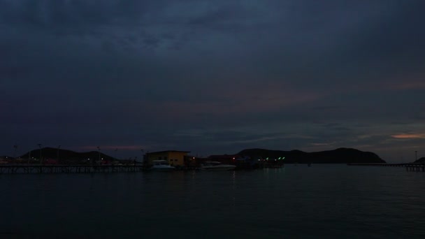 Time Lapse Footage Tropical Beach Night — Stockvideo