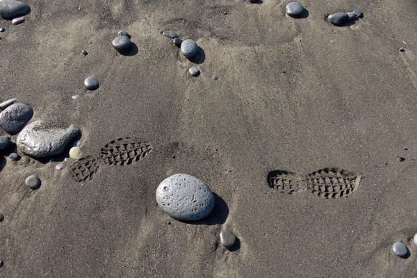Ślady stóp na piasku — Zdjęcie stockowe