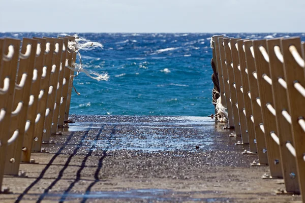 Pont sur la plage — Photo