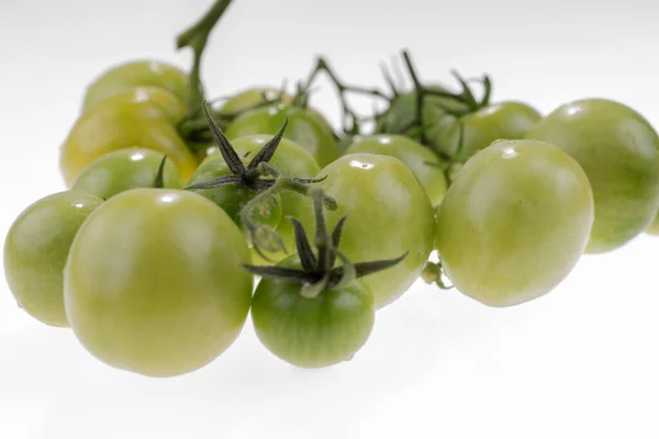 Green Tomatoes Isolated White — Stock Photo, Image