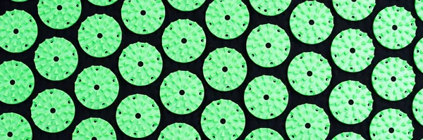 Panorama picture from the Acupressure Mat for Back Pain Relief and Muscle Relaxation. Relieves Stress, Back, and Sciatic Pain