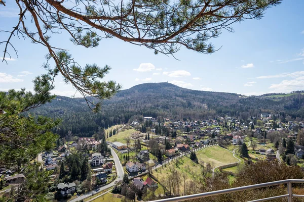 Blick Auf Die Kurstadt Oybin Sachsen Deutschland — Stockfoto