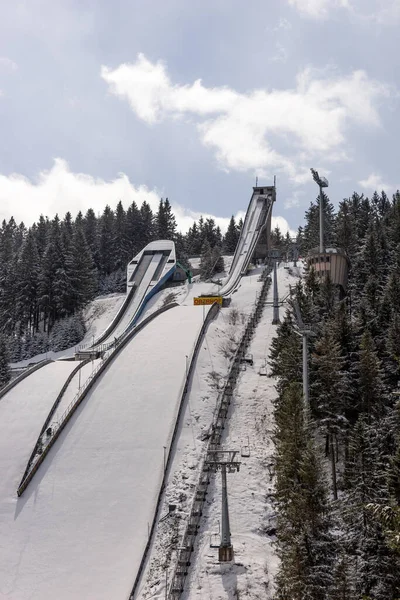 Ski Jump Arena Στο Oberhof Θουριγγία Γερμανία — Φωτογραφία Αρχείου