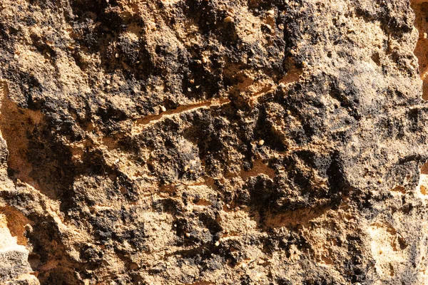 Texture Sandstone Stone Scratches Cracks Closeup — Foto Stock