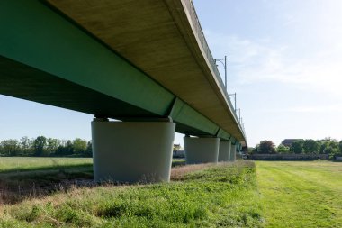 Bridge over the river Elbe in the town of Torgau. Saxony. Germany