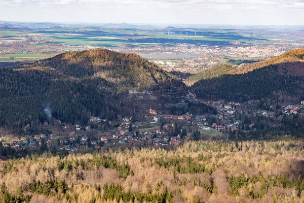 Hora Město Oybin Sasko Německo — Stock fotografie